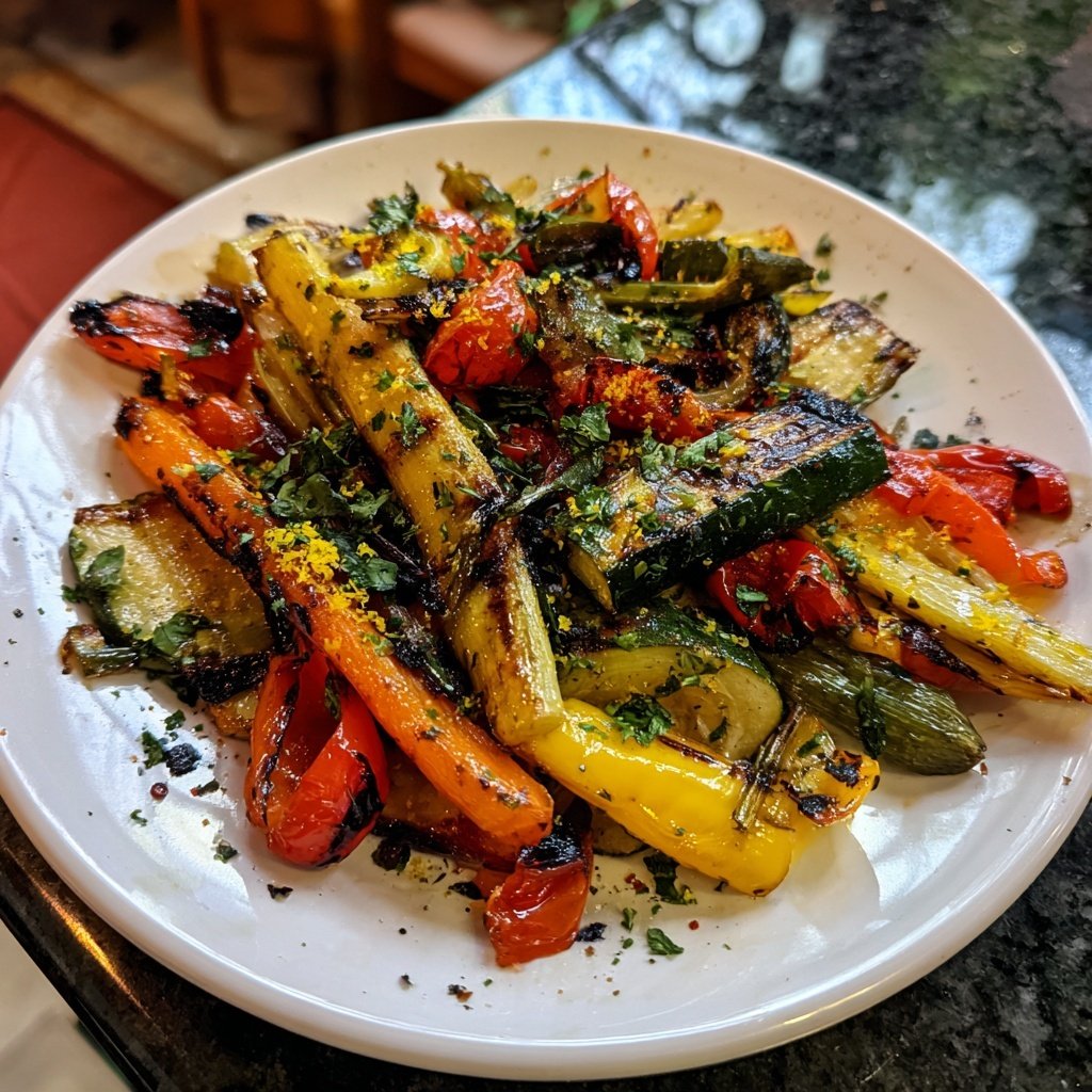 Healthy Lemon Herb Grilled Veggies