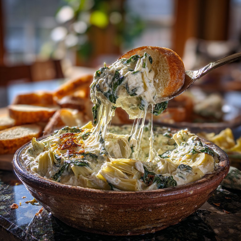 Spinach Artichoke Cottage Cheese Dip