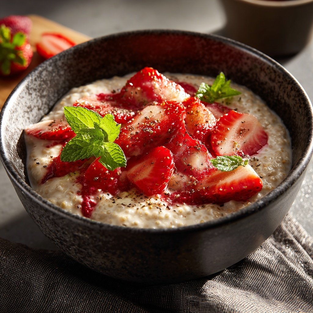 Strawberry-Infused Breakfast Chia Bowl