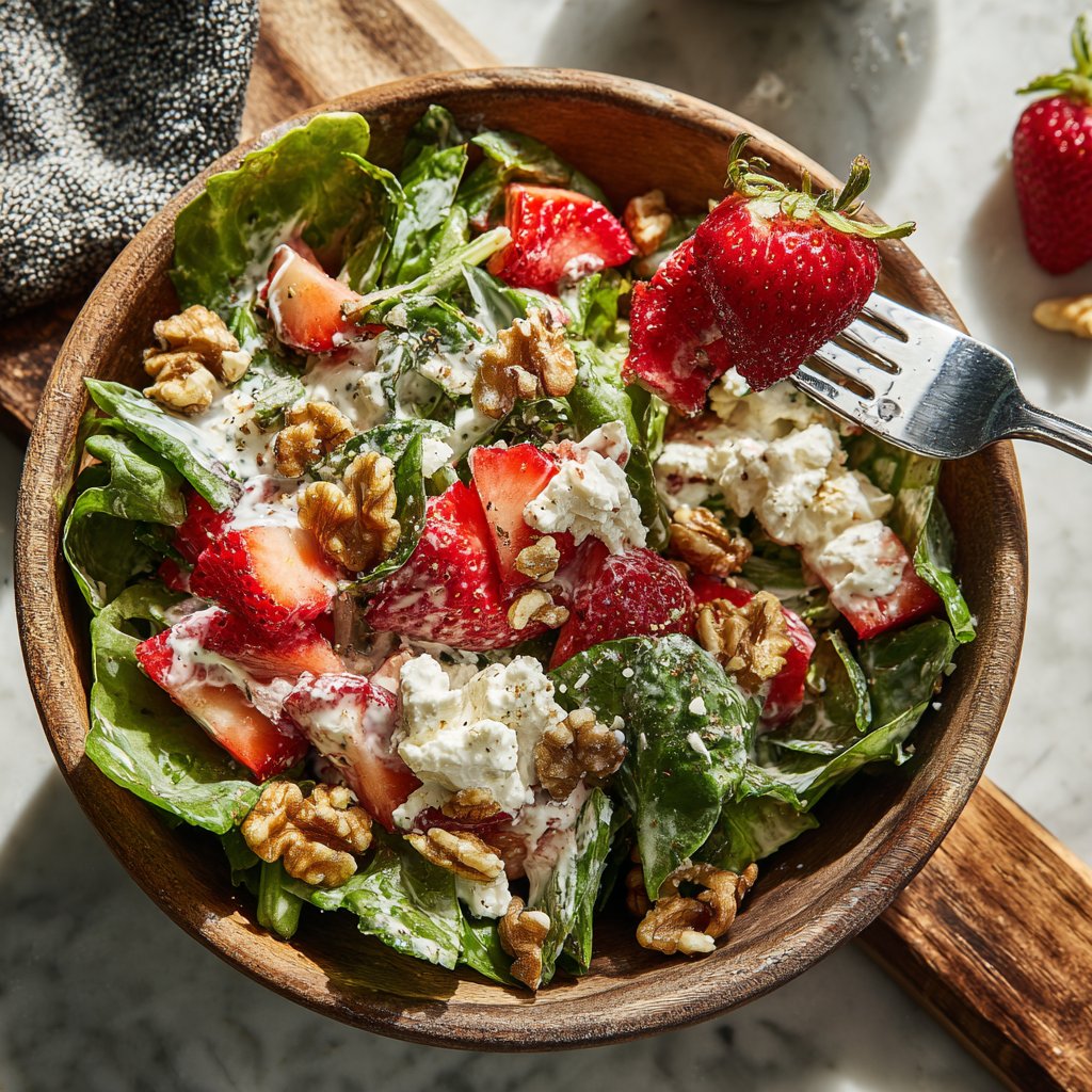 Summer Strawberry Salad with Goat Cheese