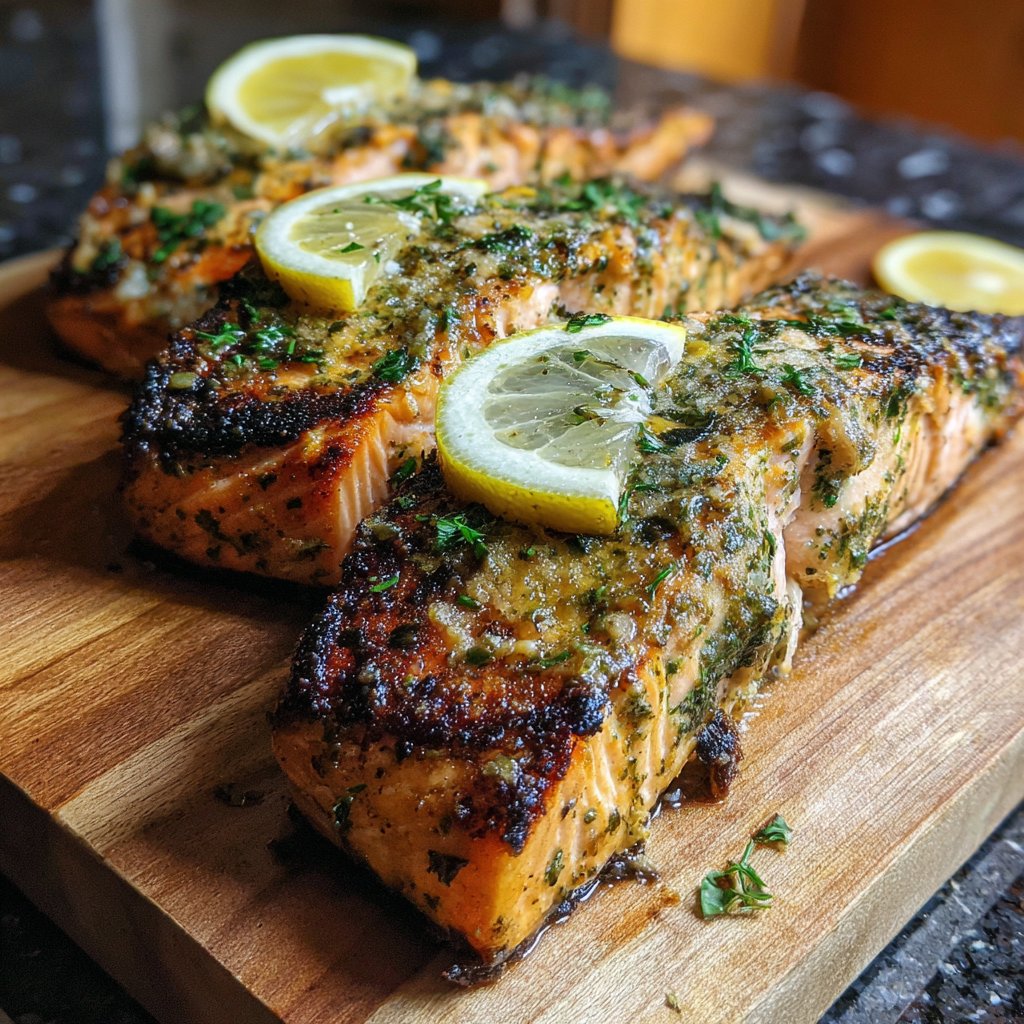 Zesty Lemon Herb Grilled Salmon