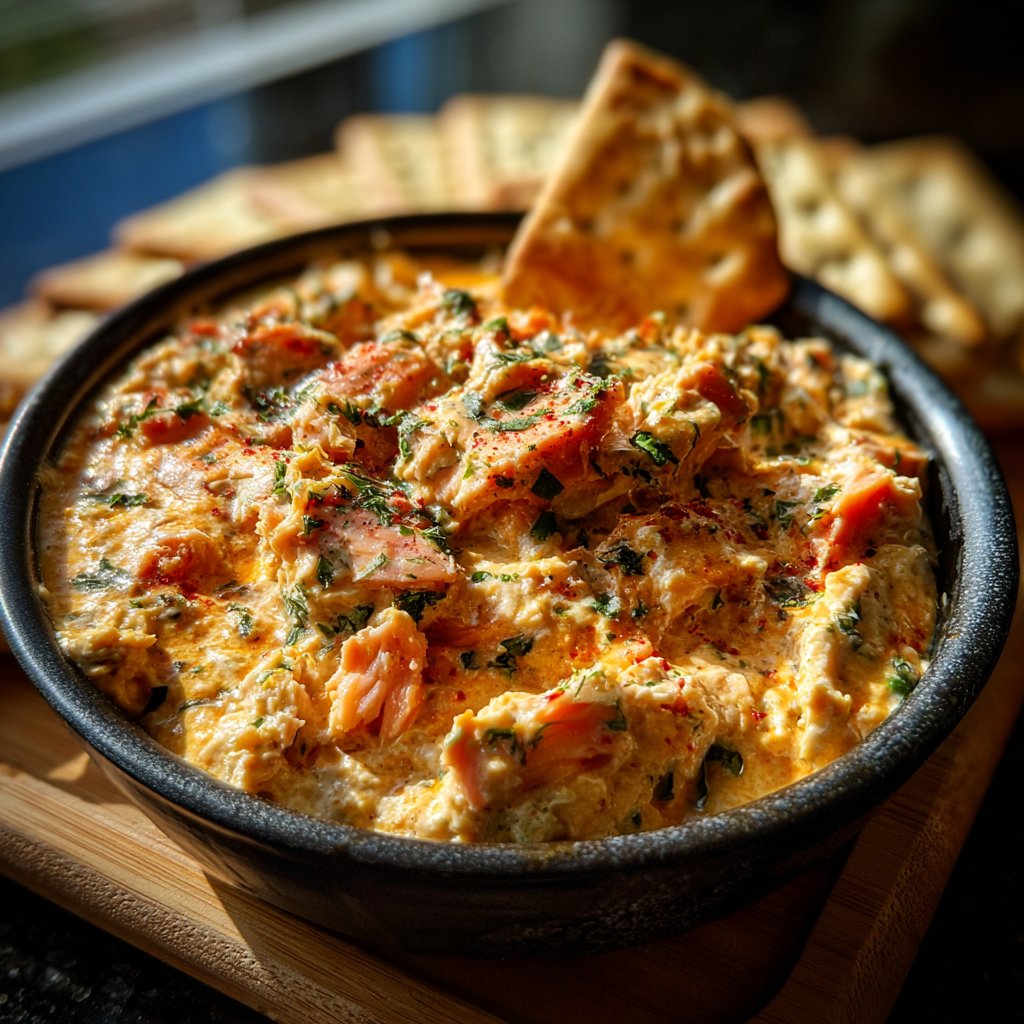 Roasted Red Pepper Salmon Dip