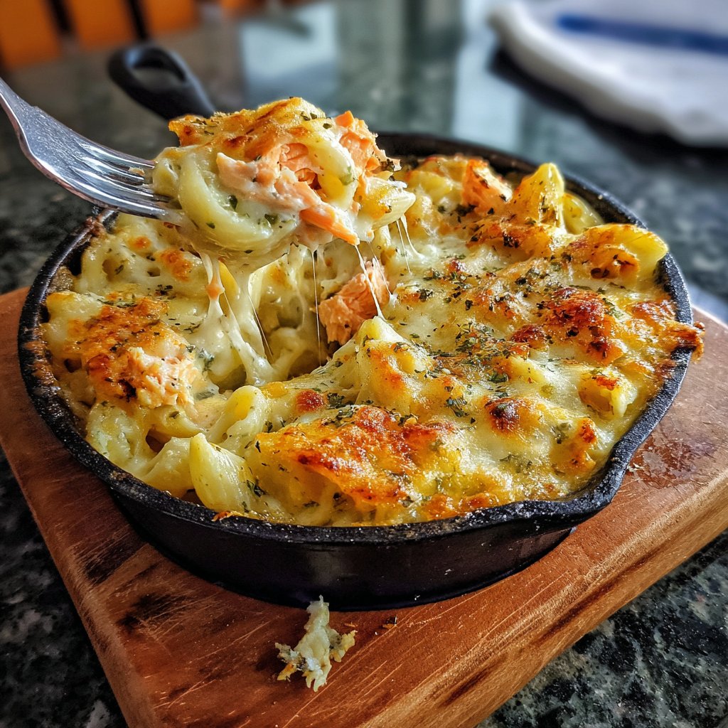 Creamy Salmon Pasta Bake